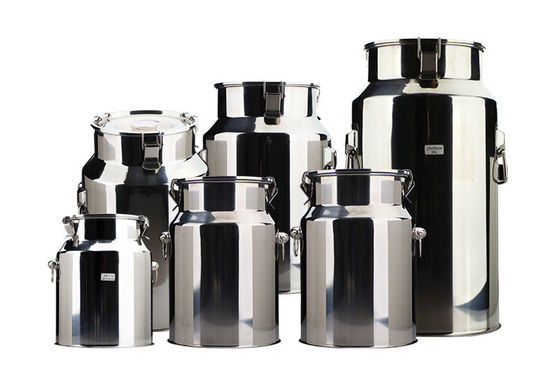Vật liệu cấp thực phẩm Hộp đựng sữa bằng thép 316L với thùng có nắp