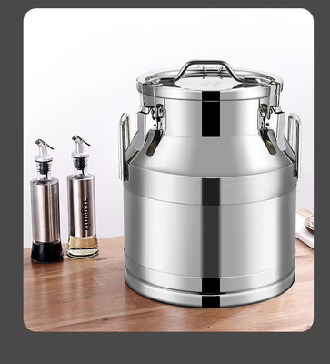 Thùng kín bằng thép không gỉ 304 dày 20L dùng cho sữa